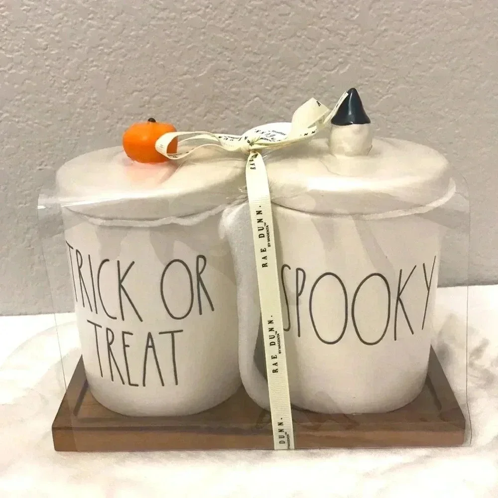 Rae Dunn Trick or Treat Spooky Canister